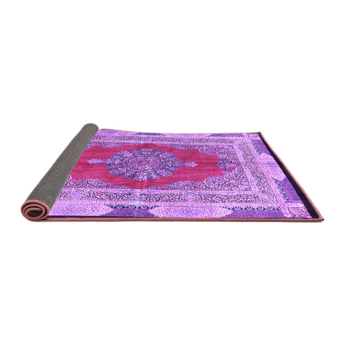 Sideview of Medallion Purple Traditional Rug, tr4818pur