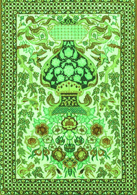 Animal Green Traditional Rug, tr4819grn