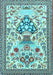 Animal Light Blue Traditional Rug, tr4819lblu