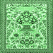 Square Machine Washable Animal Emerald Green Traditional Area Rugs, wshtr4819emgrn