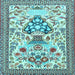 Square Animal Light Blue Traditional Rug, tr4819lblu