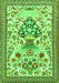 Serging Thickness of Machine Washable Animal Green Traditional Area Rugs, wshtr4819grn