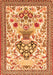 Serging Thickness of Machine Washable Animal Orange Traditional Area Rugs, wshtr4819org