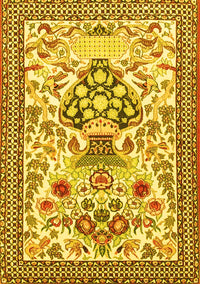 Animal Yellow Traditional Rug, tr4819yw