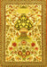 Animal Yellow Traditional Rug, tr4819yw