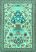 Animal Turquoise Traditional Rug, tr4819turq