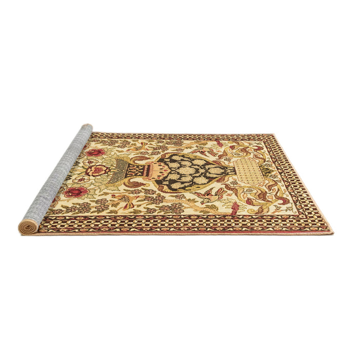 Sideview of Machine Washable Animal Brown Traditional Rug, wshtr4819brn