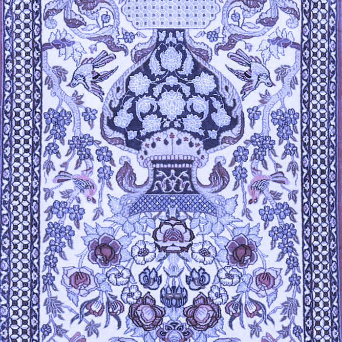 Animal Blue Traditional Rug, tr4819blu