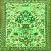 Serging Thickness of Animal Green Traditional Rug, tr4819grn