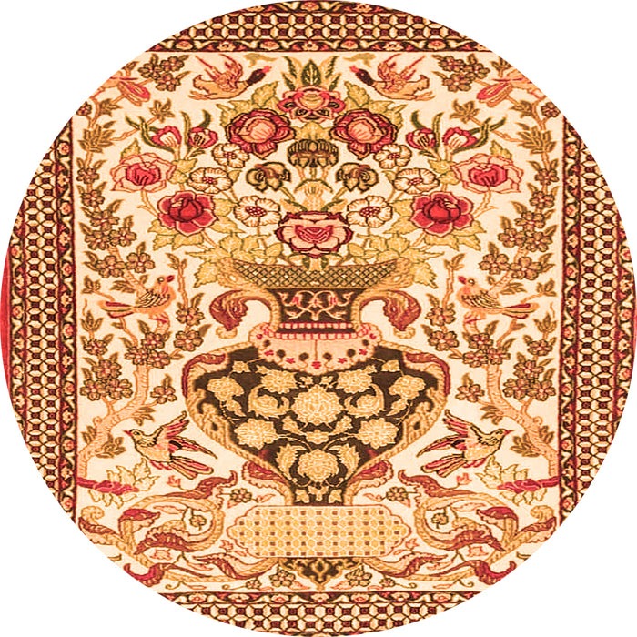 Machine Washable Animal Orange Traditional Area Rugs, wshtr4819org