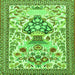 Round Machine Washable Animal Green Traditional Area Rugs, wshtr4819grn