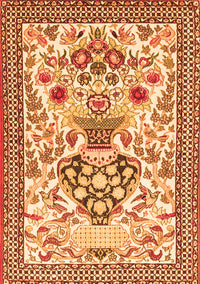 Animal Orange Traditional Rug, tr4819org