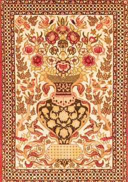 Animal Orange Traditional Rug, tr4819org