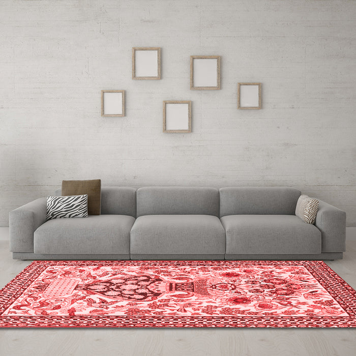Traditional Red Washable Rugs
