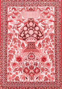 Animal Red Traditional Rug, tr4819red