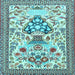 Square Machine Washable Animal Light Blue Traditional Rug, wshtr4819lblu