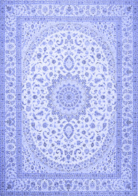 Medallion Blue Traditional Rug, tr481blu