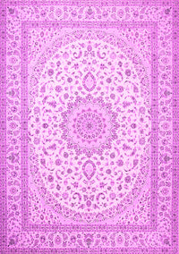 Medallion Pink Traditional Rug, tr481pnk