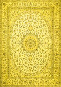 Medallion Yellow Traditional Rug, tr481yw