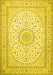 Medallion Yellow Traditional Rug, tr481yw