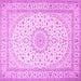 Square Medallion Pink Traditional Rug, tr481pnk