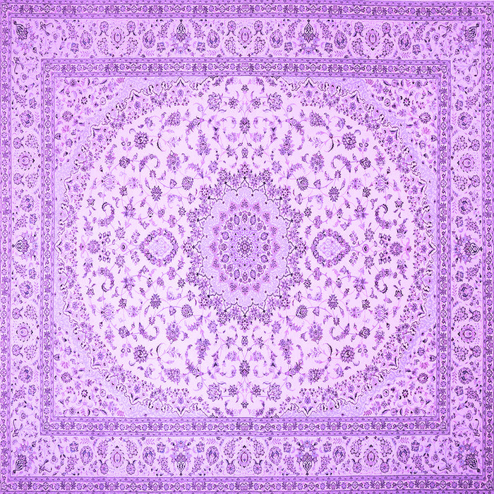 Square Medallion Purple Traditional Rug, tr481pur