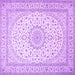 Square Medallion Purple Traditional Rug, tr481pur