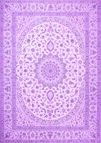 Medallion Purple Traditional Rug, tr481pur