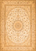 Medallion Orange Traditional Rug, tr481org