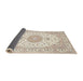 Sideview of Traditional Camel Brown Medallion Rug, tr482