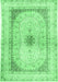 Machine Washable Persian Emerald Green Traditional Area Rugs, wshtr4820emgrn