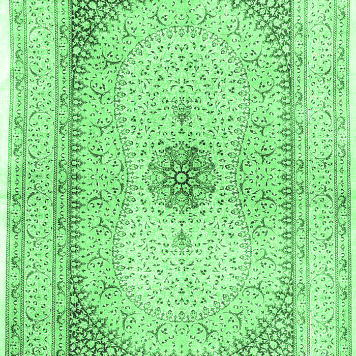 Machine Washable Persian Emerald Green Traditional Area Rugs, wshtr4820emgrn