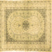 Square Machine Washable Persian Brown Traditional Rug, wshtr4820brn