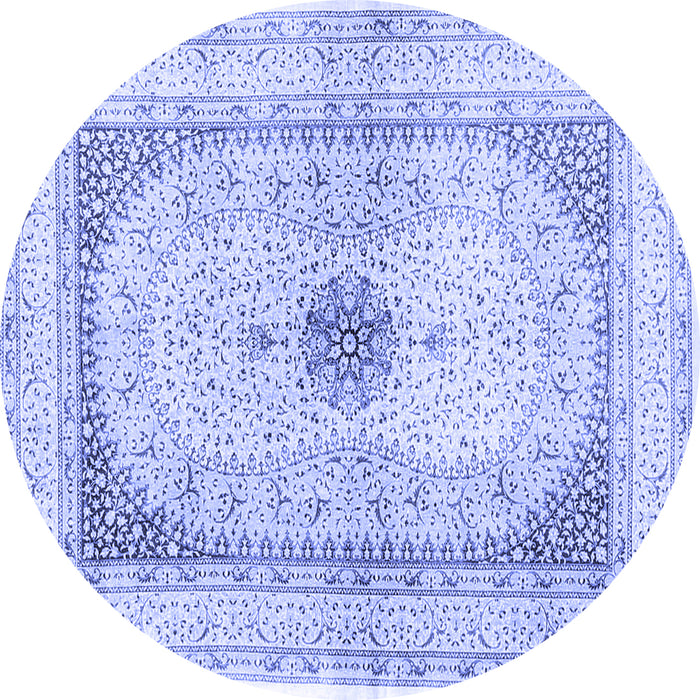 Round Persian Blue Traditional Rug, tr4820blu