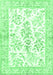 Machine Washable Persian Emerald Green Traditional Area Rugs, wshtr4821emgrn