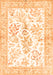 Serging Thickness of Machine Washable Persian Orange Traditional Area Rugs, wshtr4821org