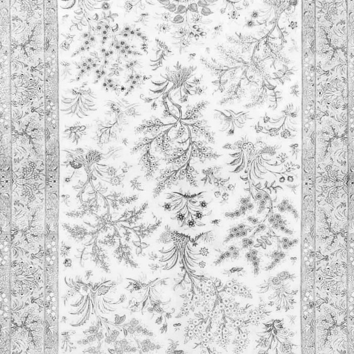 Serging Thickness of Machine Washable Persian Gray Traditional Rug, wshtr4821gry