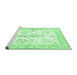 Sideview of Machine Washable Persian Emerald Green Traditional Area Rugs, wshtr4821emgrn