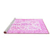Sideview of Machine Washable Persian Pink Traditional Rug, wshtr4821pnk