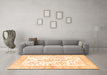 Machine Washable Persian Orange Traditional Area Rugs in a Living Room, wshtr4821org