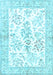 Machine Washable Persian Light Blue Traditional Rug, wshtr4821lblu