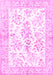 Machine Washable Persian Pink Traditional Rug, wshtr4821pnk