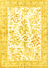 Machine Washable Persian Yellow Traditional Rug, wshtr4821yw