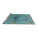 Sideview of Machine Washable Persian Light Blue Traditional Rug, wshtr4822lblu