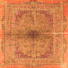 Serging Thickness of Persian Orange Traditional Rug, tr4822org