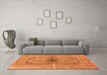 Machine Washable Persian Orange Traditional Area Rugs in a Living Room, wshtr4822org