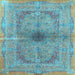 Square Persian Light Blue Traditional Rug, tr4822lblu