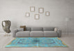 Machine Washable Persian Light Blue Traditional Rug in a Living Room, wshtr4822lblu