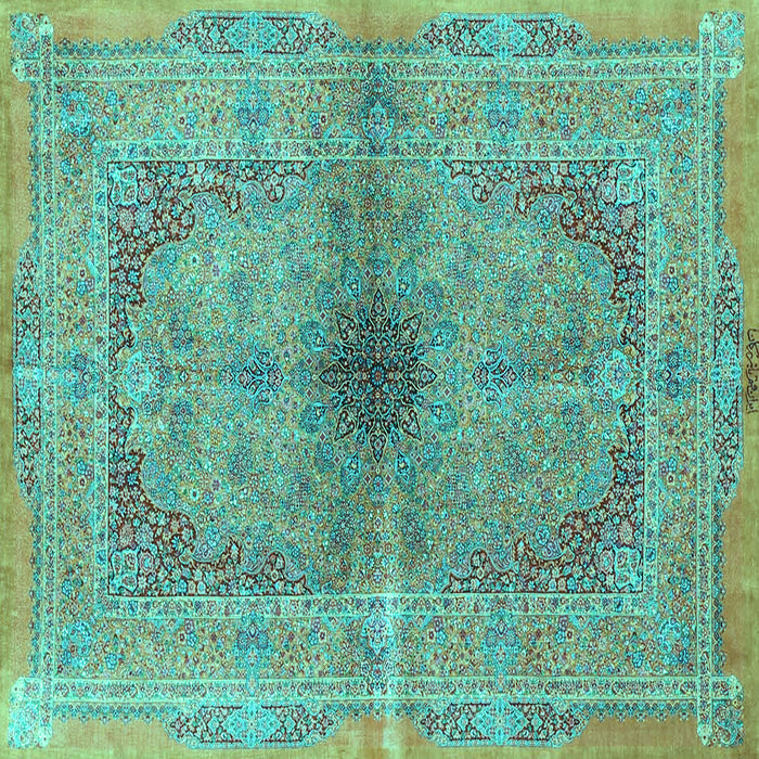 Square Persian Turquoise Traditional Rug, tr4822turq