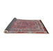 Sideview of Traditional Brown Red Persian Rug, tr4823